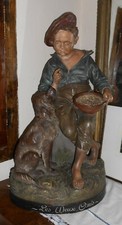 Statue terre cuite - cuite, polychrome