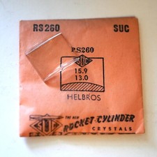 Verre montre SUC RS 260 - HELBROS - 15,9x13 [NOS] (Watch crystal)