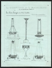 Paul Laffillée. Fers forgés. Comptoir de la Madeleine. Vers 1930. Paris Art Déco