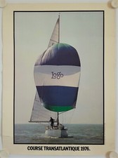 Affiche bateau voile course - bateau,