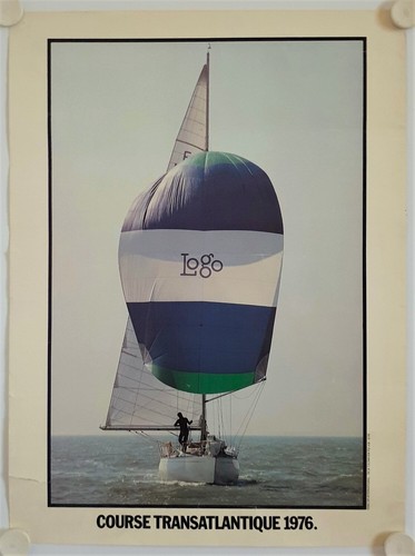 Affiche bateau voile course - voile,
