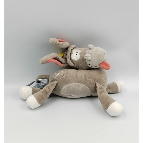 Doudou ane cheval gris jaune