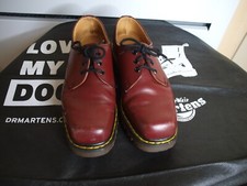 DR MARTENS M.I.E VINTAGE 1461 BOUT CARRE CUIR BORDEAUX, SIZE 4  UK (37)