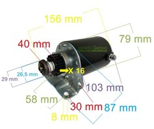 Démarreur démarreur 16 dents