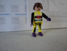 PLAYMOBIL vintage city skieur casque et combinaison jaune du set 3717 de 1995
