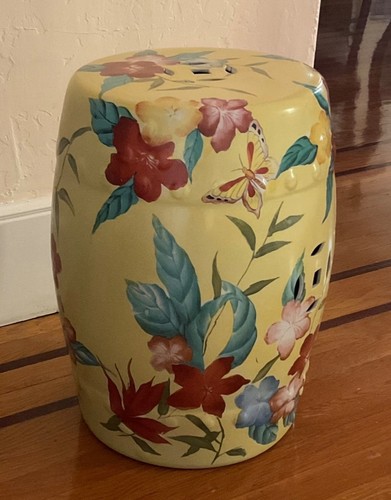 Yellow ceramic garden - 18”h,