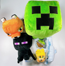 Peluche poupée Minecraft Cat Fox Creeper Enderman Fox 5 pièces FuRyu Prize