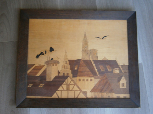 Grand cadre marqueterie - grand,
