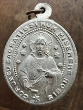 JESUS MONT CARMEL VIRGE RELIGIOUS ANTIQUE MEDAL 1900 CHRISTIAN HOLY OLD PENDANT