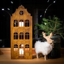 Lanternes en métal rouille - lanterne de Noël - lanternes de jardin - lantern...