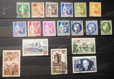 timbre France 1940/41 Surchargés n°476 à 493,série complète de 18  Oblitérés=57€
