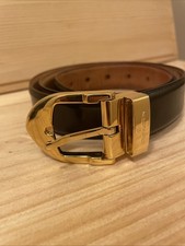 Ceinture Homme Louis Vuitton Cuir Glacé Marron  Boucle doré Taille 100cm / T40