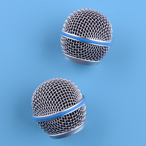 2xsilver mic ball - mic, head