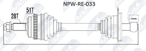 Arbre transmission pour - de,