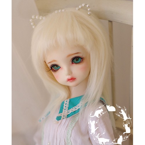 Yoho beige long wool - wool, wig