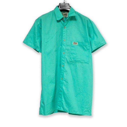 Chemise vintage azzurra unie - azzurra,