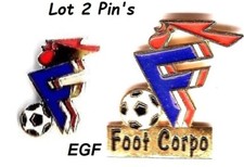 FFF_ Fédération Française Football _+ Foot  Corpo--Lot 2 Pin's_