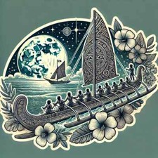 2 Autocollants hibiscus Tahiti