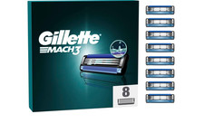 Lot de 8 Lames GILLETTE MACH3 Recharge de Rasoir Homme Gilette Match 3