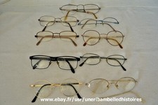 Lot de 9 anciennes paires de lunettes de vue (une branche a réparer)