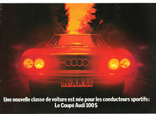 AUDI COUPE 100 S - F 105 - 1973 / catalogue brochure prospekt dépliant catalog