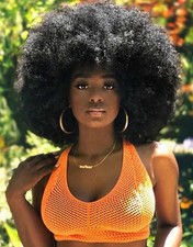 Perruque Femme Synthétique Noir Courte Cheveux Épais Bouclée 30cm +1 Bonnet