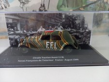 CITROEN TRACTION AVANT 11 BL.   F.F.I. 1944. CAMOUFLAGE. BOITE. 1/43. ATLAS 