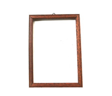 Petit cadre ancien en bois. 20.5 x 14.5 cm. Feuillure: 8.5 x 12.8 cm