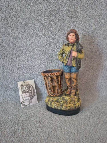 Statuette pot pêcheur - , en