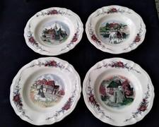 4 Assiettes creuses en faïence de Sarreguemines Modèle Obernai  NOUVEAU