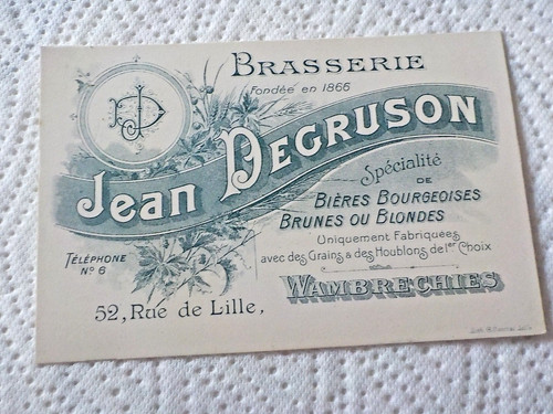 Carte ancienne biere brasserie - ancienne,