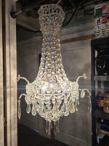 Lustre montgolfière pampilles - lustre,