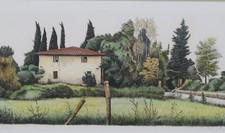 Gravure sous verre" maison"