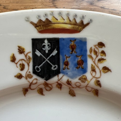 Assiette mariage armoiries - assiette,
