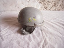 Ancien Casque Bol moto mobylette solex Vintage cuir