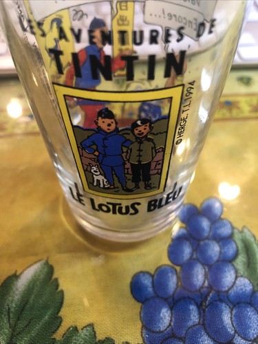 Verre tintin lotus bleu - verre,