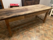 Véritable Longue Table De Campagne chêne massif Ancienne