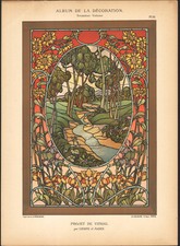 1900 Lithographie Art nouveau