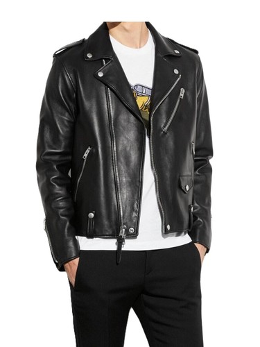 Blouson moto motard noir - , en