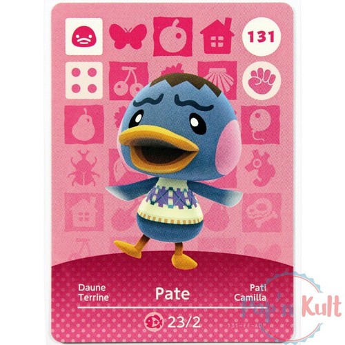Carte amiibo animal - carte,