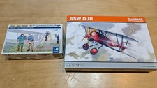 SSW D.III + FIGURES RÉSINE : EDUARD 1/48 + MIRAGE HOBBY