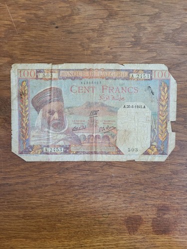 Algérie billet ancien cent - algérie,