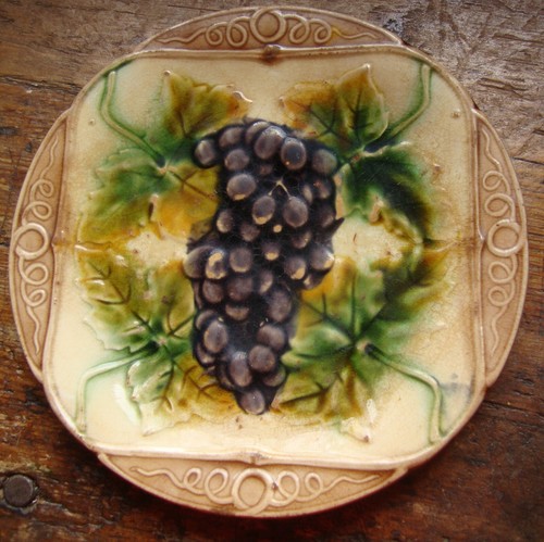 Ancienne assiette barbotine - assiette,