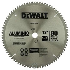 Lame de scie circulaire DEWALT DW03230 12'' 80T pour couper l'aluminium