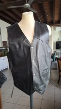Gilet cuir Aussie Apparel, moto, motard, biker, XL