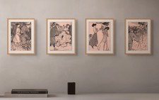Antique 1903 French Prints Set