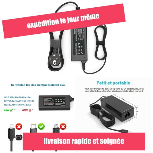 Chargeur usb 45w 20v pour - 45w,