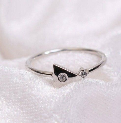 Bague diamant blanc 14k - bague,