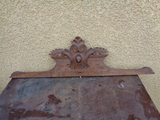ANCIEN FRONTON CORNICHE BOIS ÉLÉMENT DÉCORATION PORTE MEUBLE - SHABBY CHIC