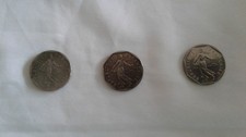 3 Pièces Argent de 2 Francs
